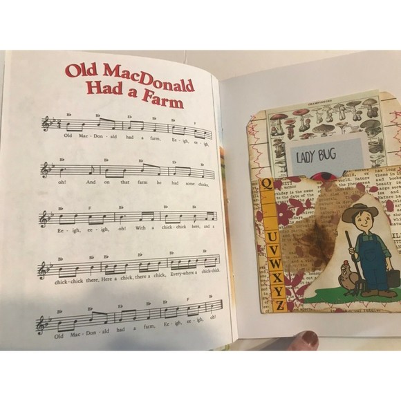 Old MacDonald Had a Farm Little Golden Book Handmade Junk Journal - Picture 9 of 12